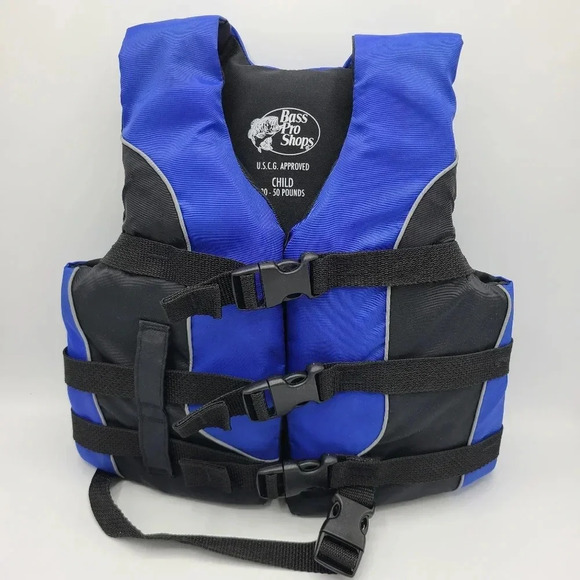 Bass Pro Shops Child Life Vest  30-50 Lbs Ski Jacket Flotation Aid Type III PFD - Picture 9 of 9